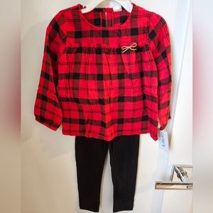 Carter's Buffalo Plaid Top and Pants Matching Set